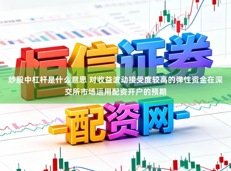 炒股中杠杆是什么意思 对收益波动接受度较高的弹性资金在深交所市场运用配资开户的预期